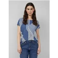 s.Oliver Kurzarmshirt T-Shirt Strukturiertes T-Shirt mit All-over-Print