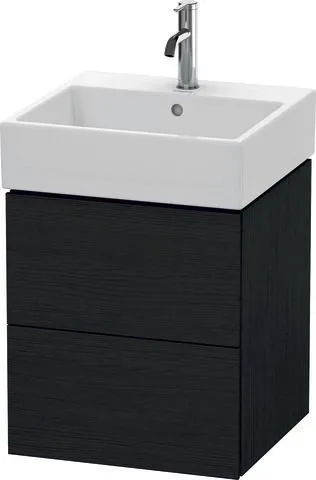 Duravit L-Cube Waschtischunterbau wandhängend Eiche Schwarz Matt 484x459x544 mm - LC627401616 LC627401616
