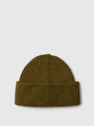 selected women - SLWLULU WOOL BLEND KNIT BEANIE NOOS Fir Green