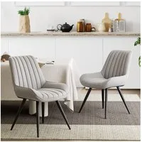 HawthyHome Esszimmerstuhl bequeme Polsterstühle Küchenstuhl (2 St), mit Rückenlehne und Metallbeine