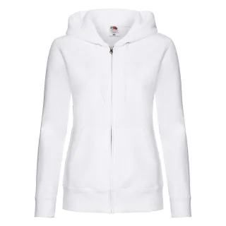 Fruit of the Loom - "Premium" Sweatjacke mit Kapuze für Damen (Weiß)