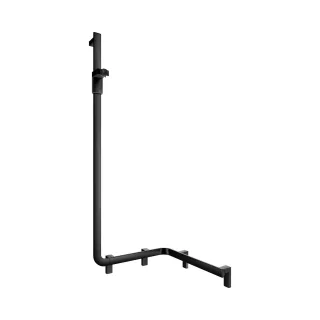 KEUCO AXESS Eck-Duschhandlauf 90° mit Brausestange links, Metall, B: 53,1 H: 130,1 T: 55 cm, 3500837 35008376602