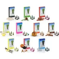 Crottendorfer Räucherkegel Räucherkerzen Set - 10 verschiedene Düfte - (240 St) Größe M (1-St)