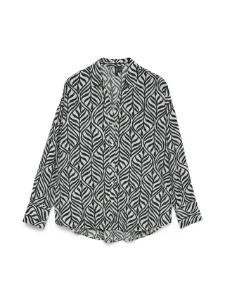 VERO MODA - VMJOSIE LS OVERSIZE SHIRT WVN BOO Birch - Gr. - XL