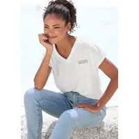 Elbsand V-Shirt Pajuk mit Logoprint, Kurzarmshirt, Basic
