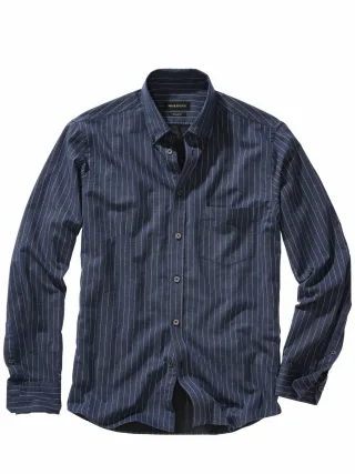 Mey & Edlich Herren Business-Flanellhemd Blau 100 % Baumwolle