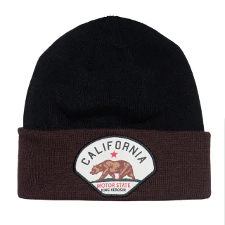 King Kerosin Herren Strickmütze California Motor State schwarz