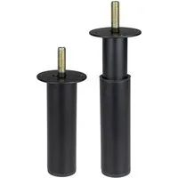 Prima-Online Möbelfuß Möbelfuß höhenverstellbar Schwarz 120–180 mm mit M10 Gewinde, (1-St)