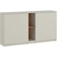 Lomadox Sideboard FIER-129, Kaschmir mit Eiche, 2 Türen, grifflos, Breite 150cm