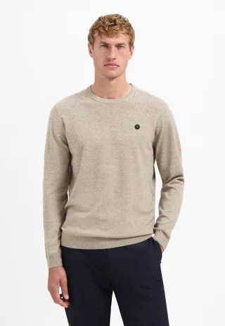 No Excess - Pullover Crewneck 2 Coloured Melange Sand - Gr. - XXXL