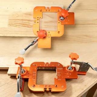 RUITOOL Woodworking Router Corner Radius Template Aluminium Alloy Handle-Free Grooving Arc Angle Positioning Jig R20-R35