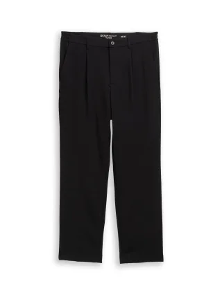 Denim Tom Tailor - TTLoose Chino Hose mit Bügelfalte black - Gr. - 30