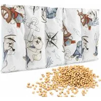 Amilian Kirschkernkissen 55x20cm groß für Mikrowelle - Körnerkissen Nacken Schulter Rücken, Wärme- und Kältekissen, für Bauch, Füße, EU-hergestellt, wiederverwendbar