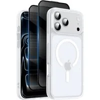SmartUP Smartphone-Hülle + 2X Schutzglas für iPhone 17 Pro Magsafe Privacy Blickschutz Case 9H 6,3 Zoll, kompletter Rundumschutz, Blickschutz, Anti-Spy