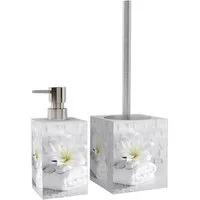Sanilo Badaccessoire-Set Good Feeling, WC-Bürste und Seifenspender, 2 tlg., 2-tlg., auswechselbarer Bürstenkopf, stabile Pumpe, hochwertig & modern
