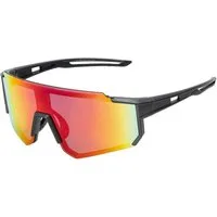 BEZLIT Eyewear Pilotenbrille Unisex Sonnenbrille Sportlich verspiegelt (1-St) mit schwarzen Linsen, Rot/Gelb, Blau und Blau Lila