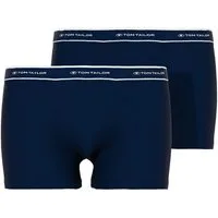 TOM TAILOR Boxershorts Kentucky (Packung, 2er Pack) weich, bequem, basic, eng, atmungsaktiv, Logobund, Baumwollmix