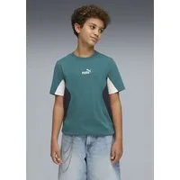 PUMA T-Shirt ESS BLOCK TEE B Kurzarm, Rundhalsausschnitt, ohne Kapuze