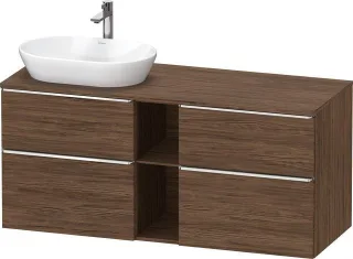 Duravit D-Neo Konsolenwaschtischunterbau wandhängend Nussbaum dunkel Matt 1400x550x664 mm - DE4970L1 DE4970L10210000