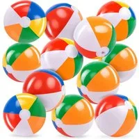 UE Stock Wasserball 12er Set aufblasbare Regenbogen-Bälle Strandbälle Bälle 30cm, in leuchtenden Regenbogenfarben