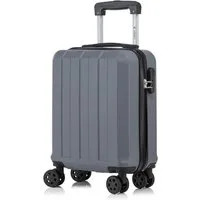 YONSLY Koffer Reisekoffer Trolley Rollkoffer Hartschalenkoffer Größenwahl aus ABS, 4 Rollen, Zahlenschloss 360°-Doppelrollen weicher Gummigriff Aluminium-Elemente