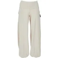 Guru-Shop Relaxhose Yogahose aus Bio-Baumwolle, Pluderhose - sand alternative Bekleidung