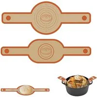 FOUORTUNATE-BEE Backmatte 2er-Set Silikon-Backmatten mit langem Griff, (2-tlg), Backunterlagen für Brot, Gebäck und vielseitiges Backen