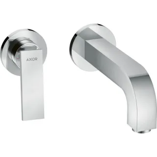 hansgrohe Axor Citterio Fertigmontageset 39121000 Unterputz-Waschtischarmatur, Auslauf 220mm und Rosette, mit Hebelgriff, chrom