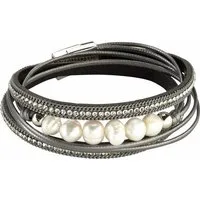 Firetti Armband zum Wickeln, trendy, mit Strassstein - mit Wachsperle