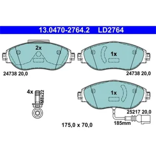 ATE Ceramic Bremsbel?ge vorne Audi Seat Alhambra Skoda VW