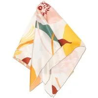 MayTree Seidentuch Premium quadratisch 64x64cm handrolliert, Blütenpoesie, (Stück), Handrolliertes Tuch aus Maulbeerseide