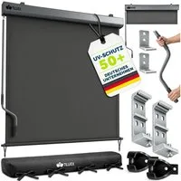 tillvex Senkrechtmarkise tillvex® Senkrechtmarkise Außenrollo Sichschutz Balkon Markise für