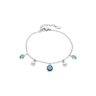 Luxenter-Armband aus Metalllegierung und weißer Perl-Rhodium-Finish – Sewi