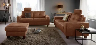 Home affaire 2,5-Sitzer "Varese" mit Kreuznaht und Federkern