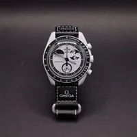 Swatch Chronograph Swatch x Omega Moonswatch Mission To Earthphase SO33M700