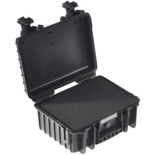 B&W Outdoor Case Type 3000 schwarz mit Schaumstoff Inlay