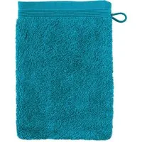 Möve Waschhandschuh Superwuschel 100% Premium Cotton Baumwolle, Walkfrottier (1-St), mit Biesenbordüre und praktischem Kordelaufhänger, einfarbig, weich