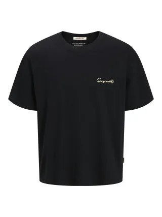 JACK&JONES - JORACAPULCO TYPE TEE SS CREW NECK Black - Gr. - XL