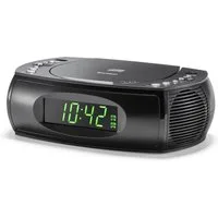 Karcher UR 1308 Uhrenradio (UKW (FM), 2 W, Radiowecker mit CD Player und UKW Radio – Wecker mit Dual-Alarm)