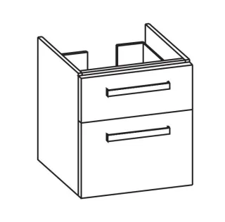 Artiqua 413 Waschtischunterschrank für iCon 124050 Riviera Eiche quer NB, 413-WU2L-3-K06-7179-438 413-WU2L-3-K06-7179-438