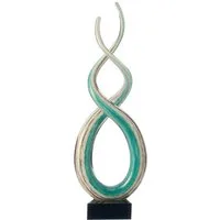 LEONARDO Dekofigur Skulptur 39 cm türkis Rotate (1 St)