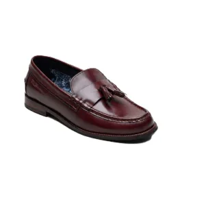 Ben Sherman Sid Pinselabzug Leder Herren Burgunder Quasten Slipper