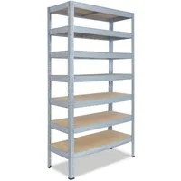 shelfplaza Schwerlastregal PROFI, 230x120x40cm verzinkt, 7 Böden, Werkstattregal oder Lagerregal