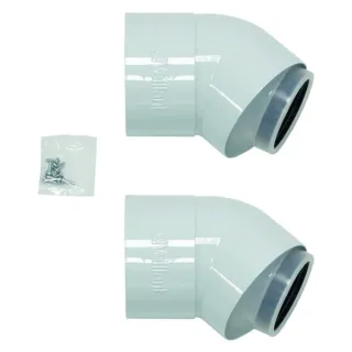 Vaillant Bogen 45 Grad Ø 80/125 mm 303211 konzentrisch, 2 Stück
