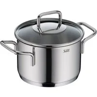 Silit Kochtopf Extra Cook, mit Glasdeckel, Edelstahl 18/10 (2-tlg), SiliTherm Universalboden, induktionsgeeignet, spülmaschinengeeignet