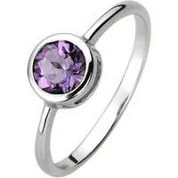 JOBO Fingerring, 925 Silber mit Amethyst