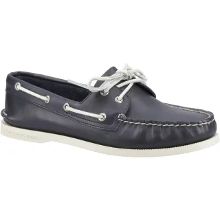 Sperry Authentische 2-Augen-Leder-Herren-Bootsschuhe in Marineblau