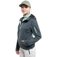 Icepeak Softshelljacke D SOFTSHELLJACKE BRIDGEWATER mit Kapuze, hochschließender Kragen, hoch geschlossener Ausschnitt