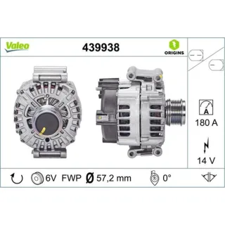 Valeo Lichtmaschine 180A Audi A6 A7 Porsche Macan 439938