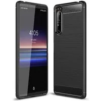 CoolGadget Handyhülle Carbon Handy Hülle für Sony Xperia 10 III 6 Zoll, robuste Telefonhülle Case Schutzhülle für Sony 10 III 2021 Hülle